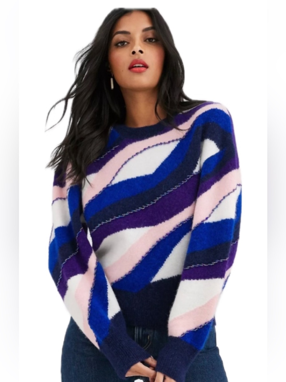 & OTHER STORIES Embellished Colour Wave Sweater